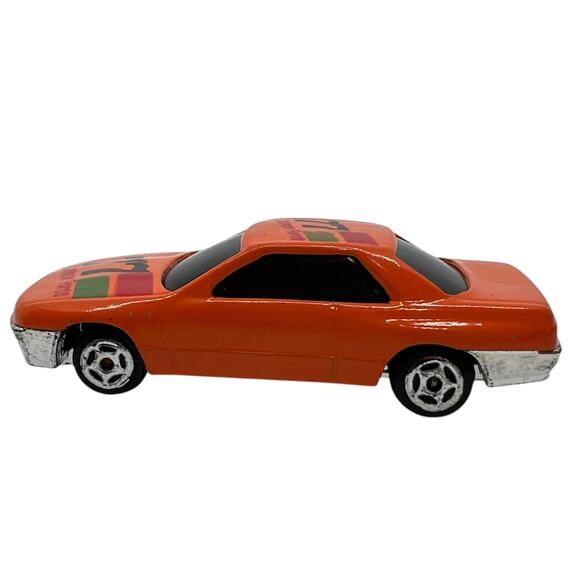 Vintage #77 Cannon Force Die-Cast Racing Car Orange Hot Wheels Style Collectible - Picture 4 of 7